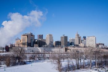 View of harriet island & st. Paul skyline